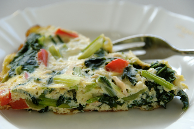 小松菜チーズオムレツ